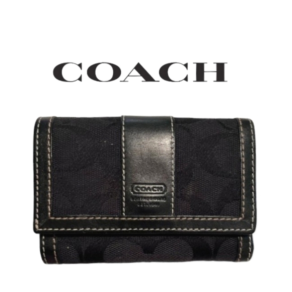 COACH Tri-fold Signature Jacquard Credit Card Wallet NWT - Picture 1 of 10